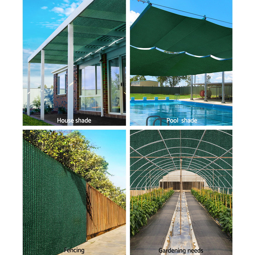 Instahut 70% Shade Cloth 1.83x20m Shadecloth Sail Heavy Duty Green - SILBERSHELL