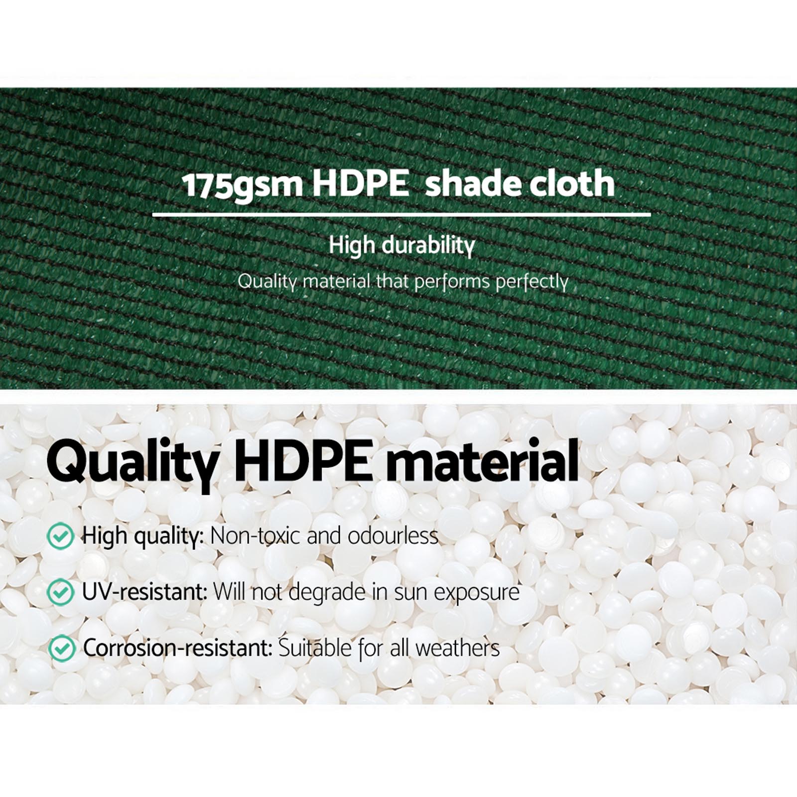 Instahut 70% Shade Cloth 3.66x30m Shadecloth Sail Heavy Duty Green - SILBERSHELL