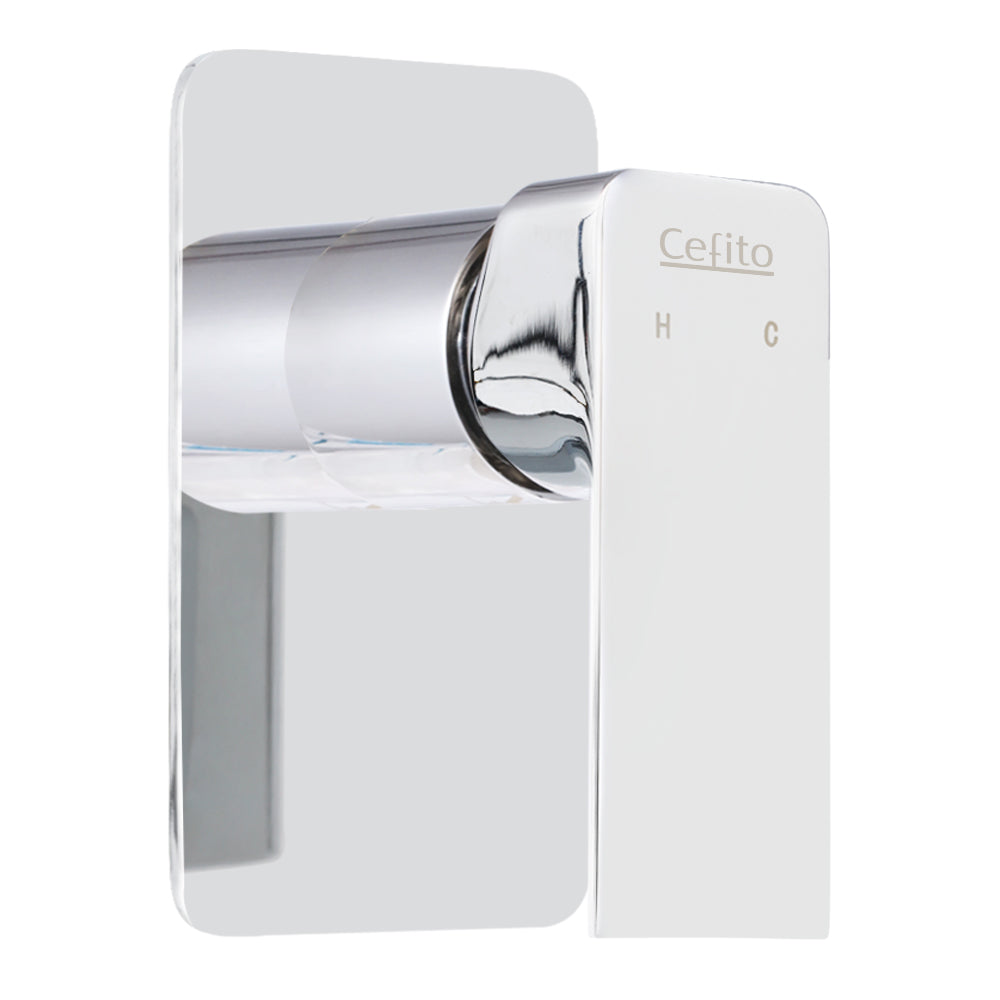 Cefito Shower Mixer Tap Wall Bath Taps Brass Hot Cold Basin Bathroom Chrome - SILBERSHELL