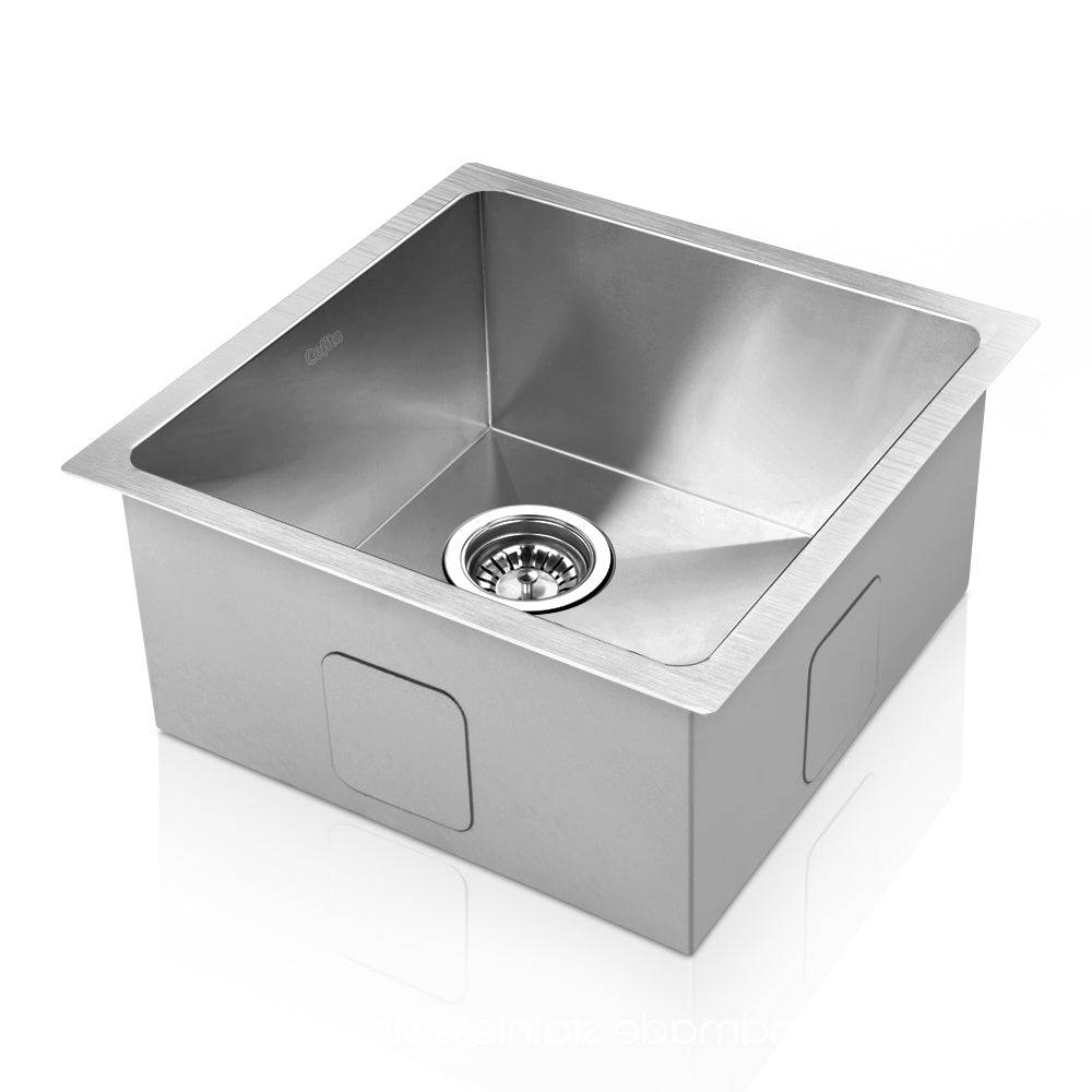 Cefito 44cm x 44cm Stainless Steel Kitchen Sink Under/Top/Flush Mount Silver - SILBERSHELL™