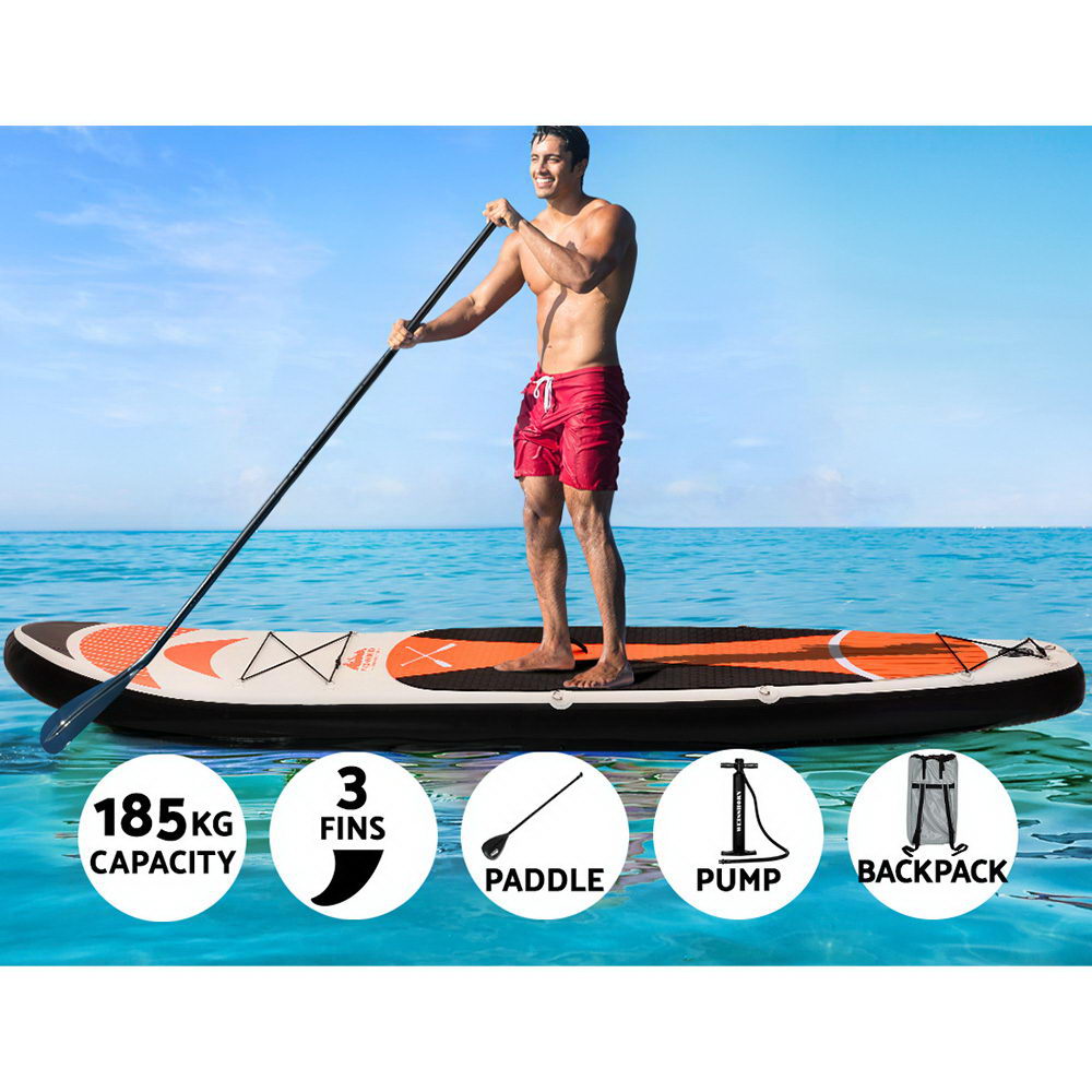 Weisshorn Stand Up Paddle Board 11FT Inflatable SUP Surfborads 15CM Thick - SILBERSHELL