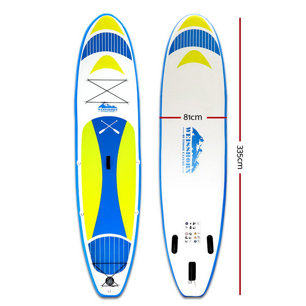 Weisshorn 11FT Stand Up Paddle Board Inflatable SUP Surfborads 15CM Thick - SILBERSHELL