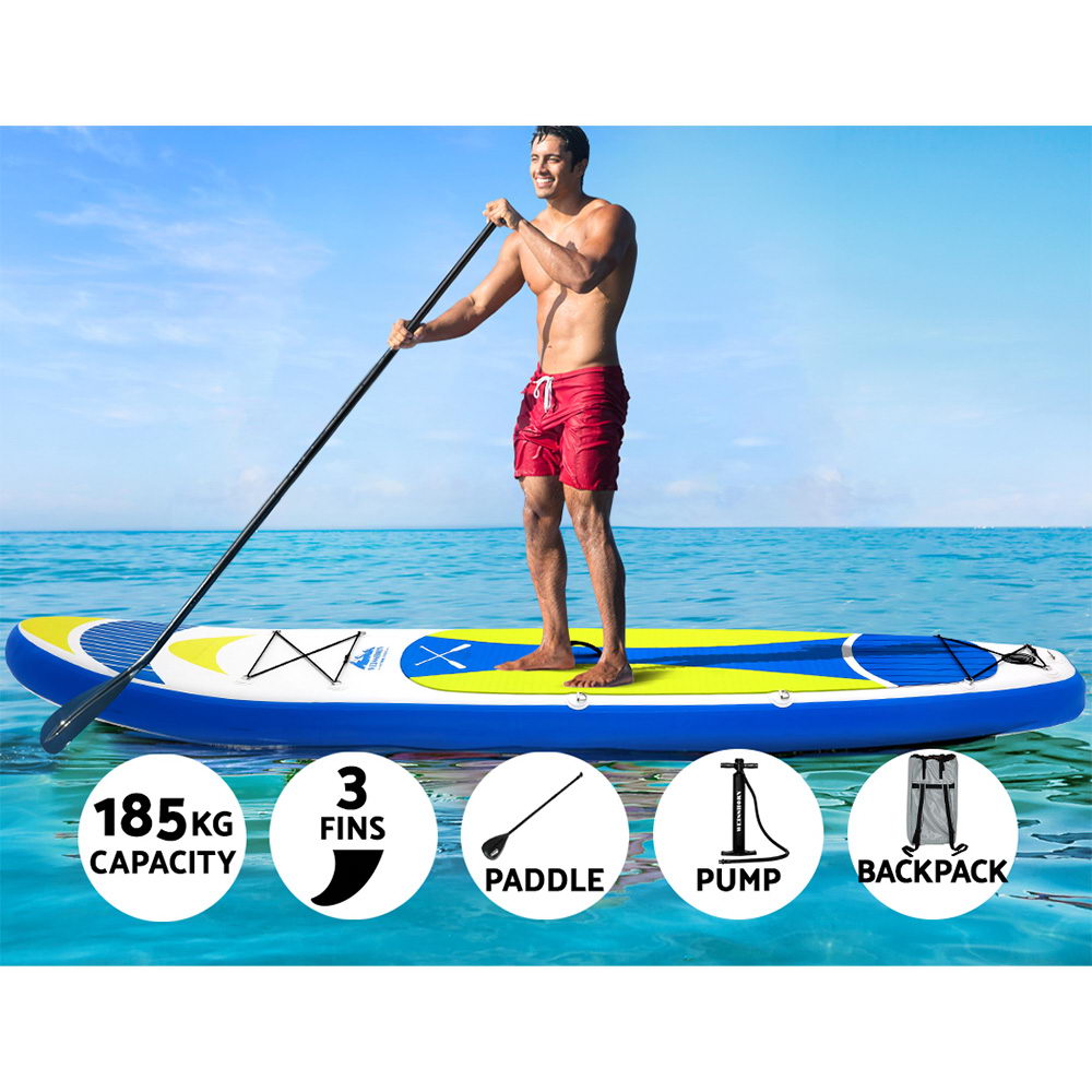 Weisshorn 11FT Stand Up Paddle Board Inflatable SUP Surfborads 15CM Thick - SILBERSHELL