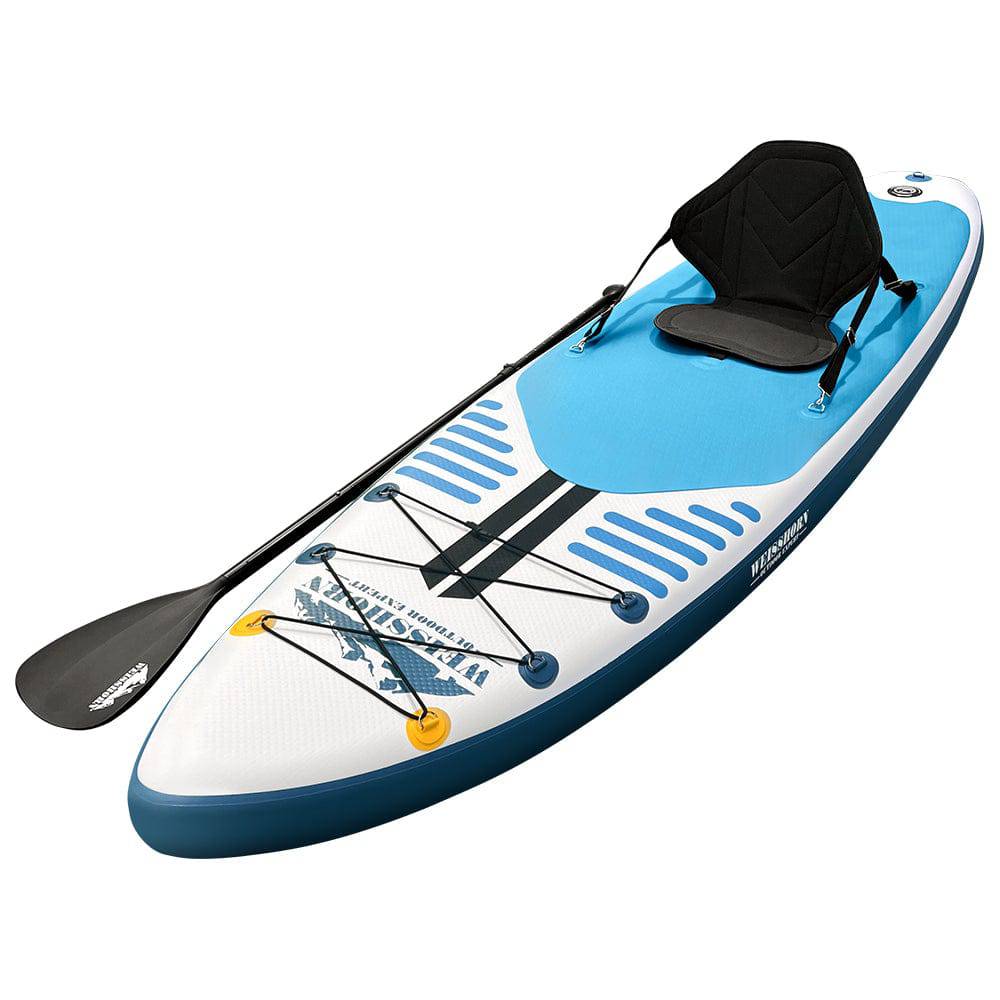 Weisshorn Stand Up Paddle Board Inflatable SUP Surfboard Paddleboard Kayak 10FT - SILBERSHELL