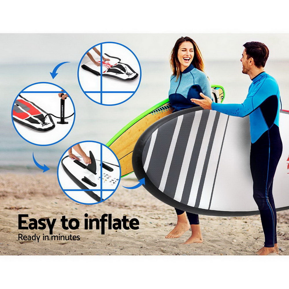 Weisshorn Stand Up Paddle Boards SUP 11ft Inflatable Surfboard Paddleboard Kayak - SILBERSHELL