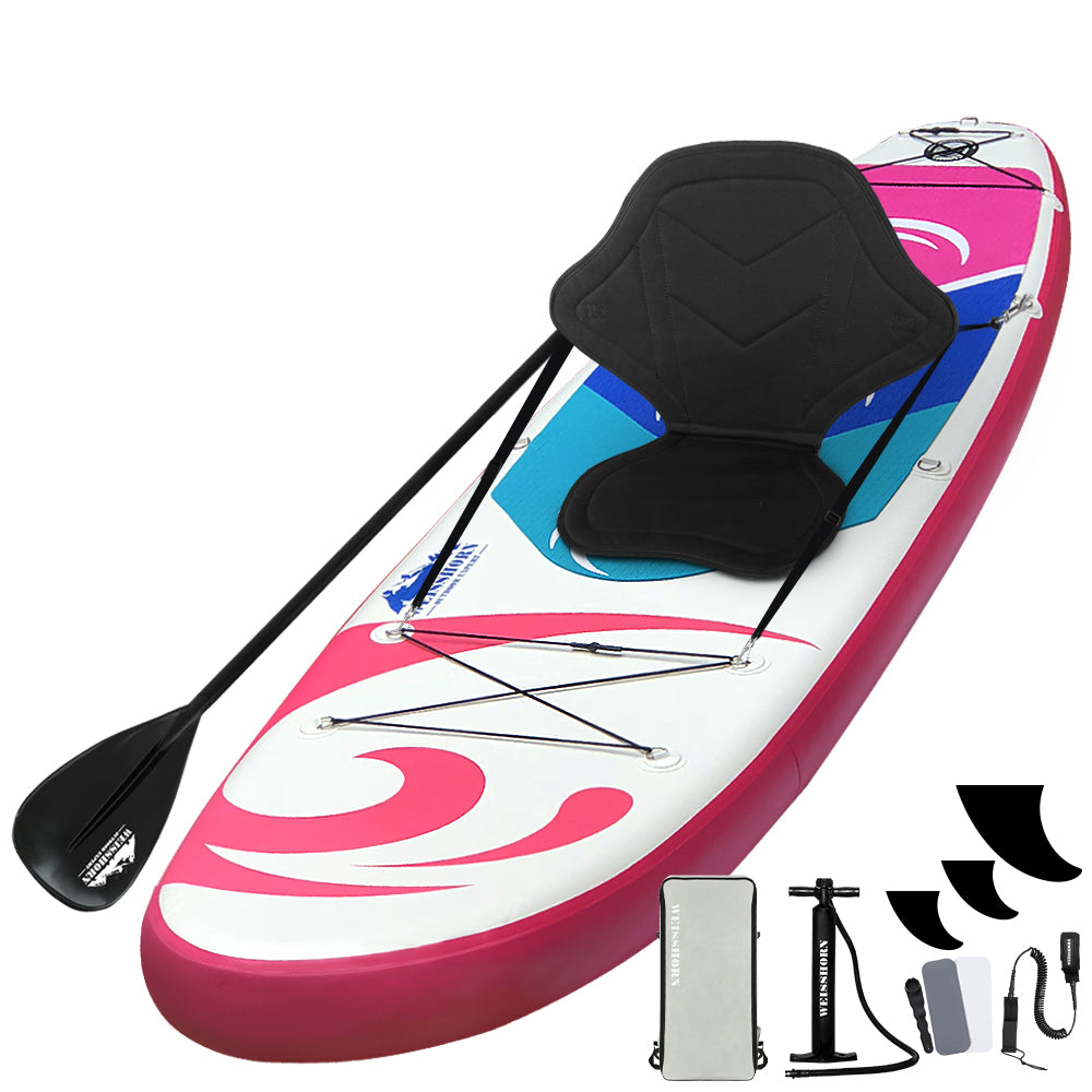 Weisshorn Stand Up Paddle Board 11ft Inflatable SUP Surfboard Paddleboard Kayak - SILBERSHELL