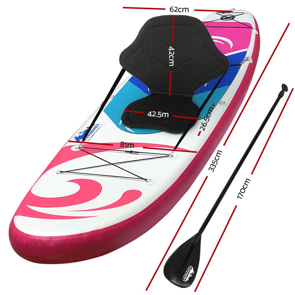 Weisshorn Stand Up Paddle Board 11ft Inflatable SUP Surfboard Paddleboard Kayak - SILBERSHELL