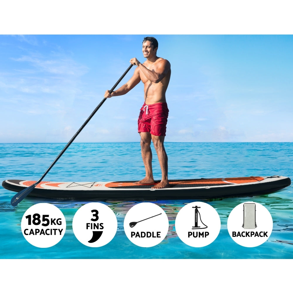 Weisshorn Stand Up Paddle Board Inflatable 11ft SUP Surfboard Paddleboard Kayak - SILBERSHELL