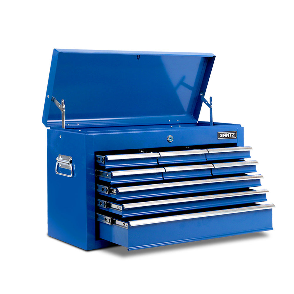 Giantz 9 Drawer Mechanic Tool Box Cabinet Storage - Blue - SILBERSHELL