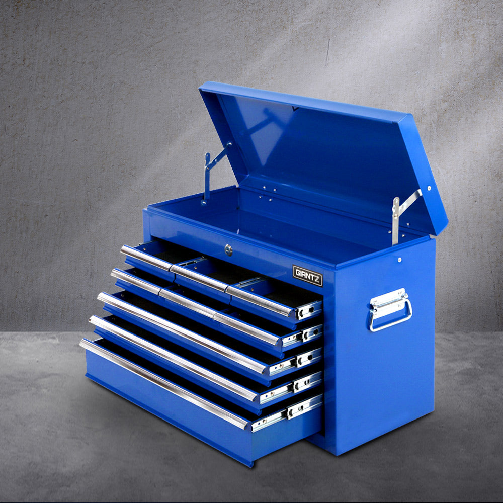 Giantz 9 Drawer Mechanic Tool Box Cabinet Storage - Blue - SILBERSHELL