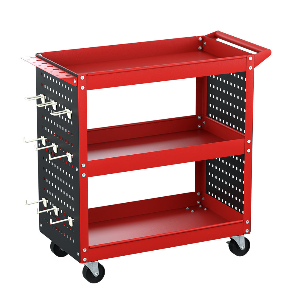Giantz 3-Tier Tool Cart Trolley Toolbox Workshop Garage Storage Organizer 150kg - SILBERSHELL