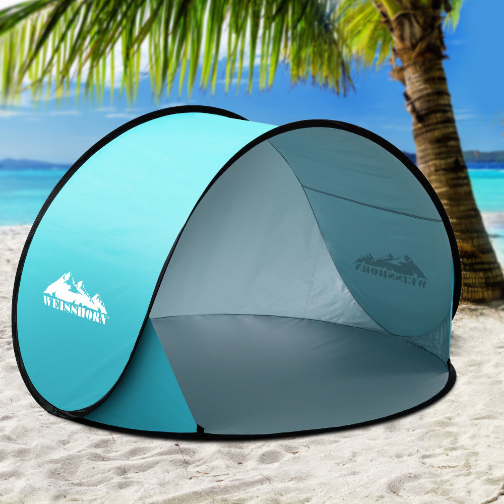 Weisshorn Pop Up Beach Tent Camping Portable Sun Shade Shelter Fishing - SILBERSHELL