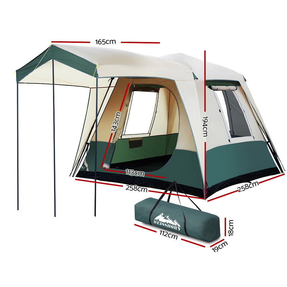 Weisshorn Instant Up Camping Tent 4 Person Pop up Tents Family Hiking Dome Camp - SILBERSHELL