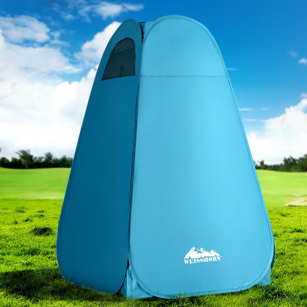 Weisshorn Pop-up Shower Tent Camping Outdoor Toilet Privacy Change Room Blue - SILBERSHELL