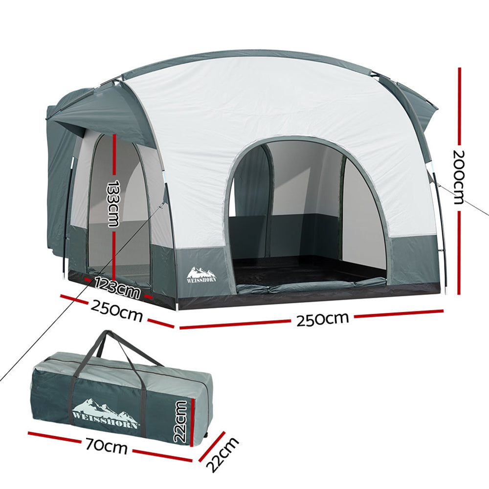 Weisshorn Camping Tent Car SUV Rear Extension Canopy Portable Outdoor Family 4WD - SILBERSHELL