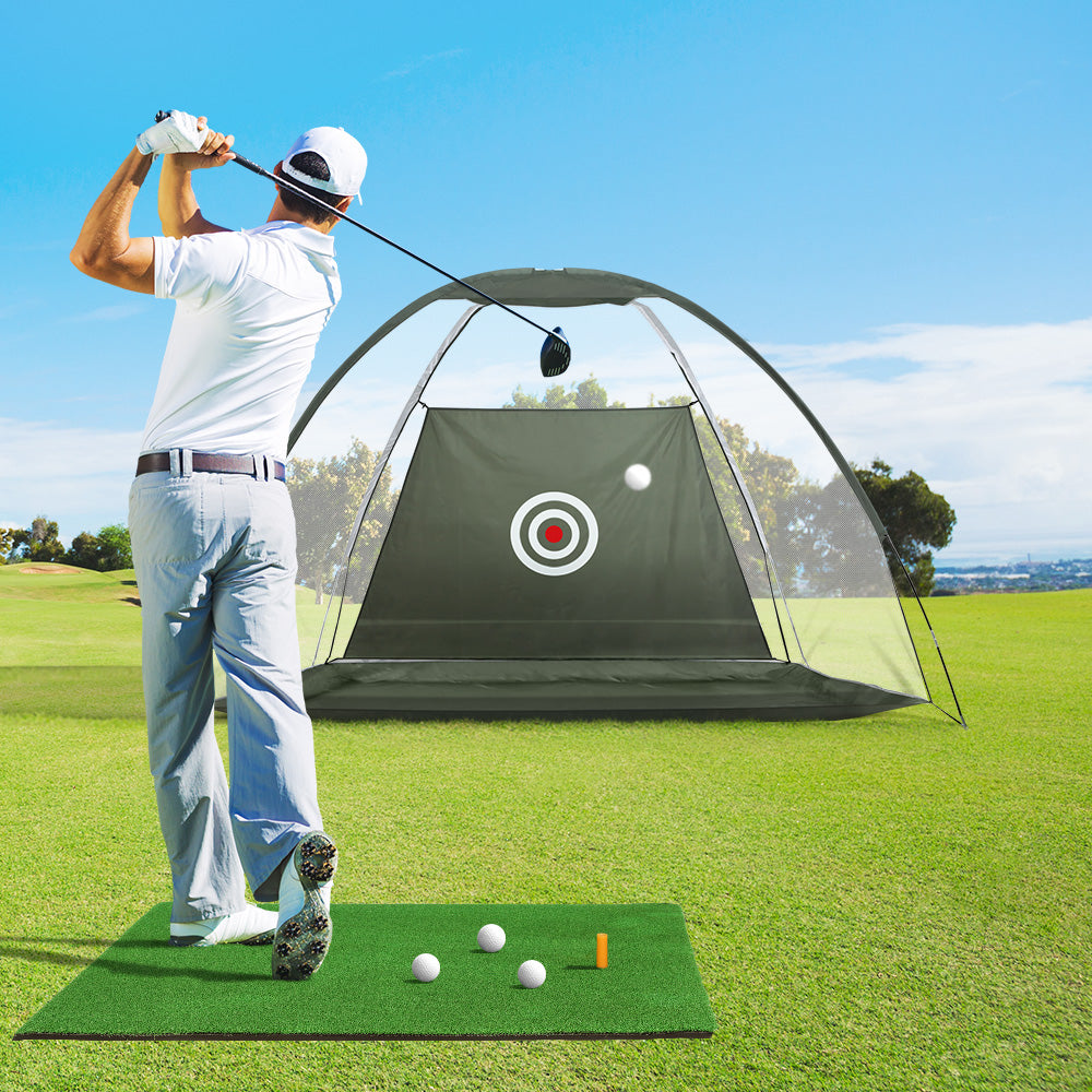 Everfit 3M Golf Practice Net And Training Mat Set Driving Target Green - SILBERSHELL