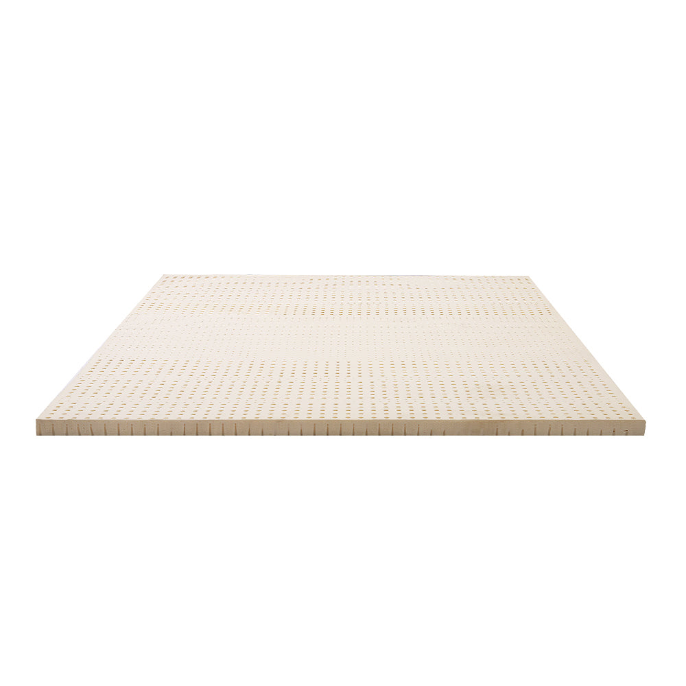Giselle Bedding 7 Zone Latex Mattress Topper Underlay 7.5cm Queen Mat Pad Cover - SILBERSHELL