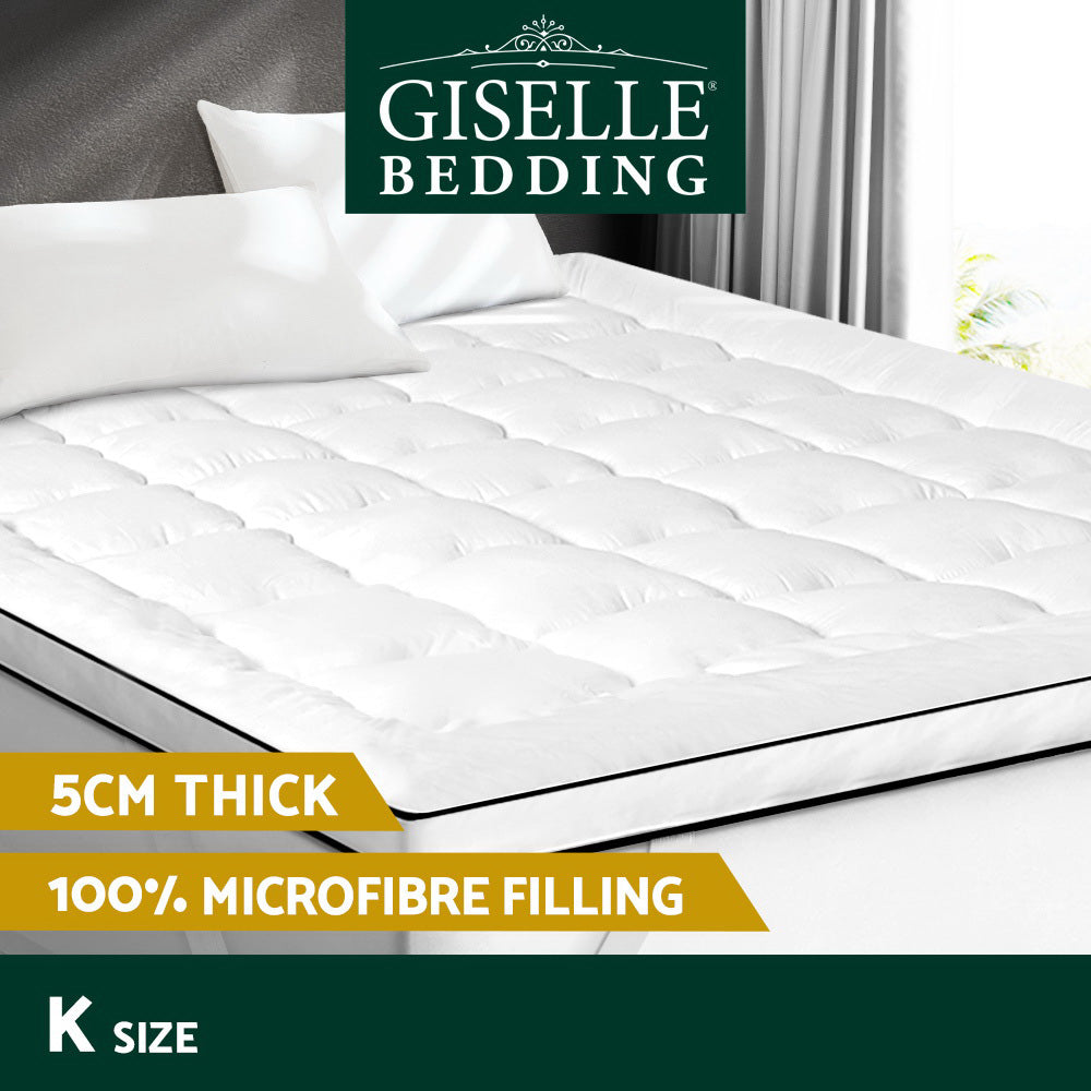 Giselle Bedding Mattress Topper Pillowtop - King - SILBERSHELL