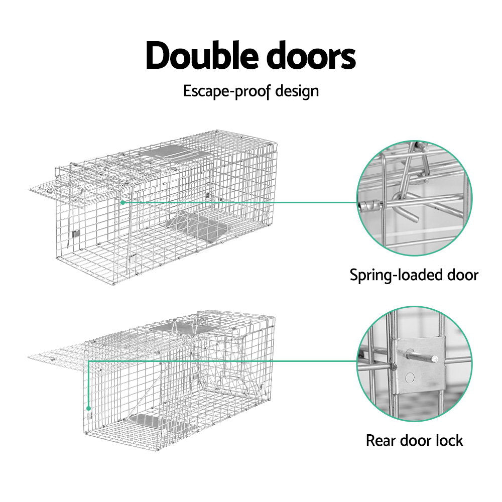 Gardeon Animal Trap Humane Possum Cage Live Animal Catch Rabbit Cat Hare Fox - SILBERSHELL