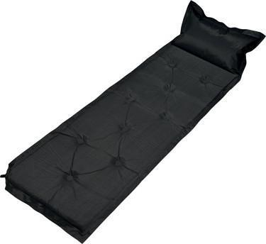 Trailblazer 9-Points Self-Inflatable Polyester Air Mattress With Pillow - BLACK - SILBERSHELL