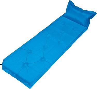 Trailblazer 9-Points Self-Inflatable Polyester Air Mattress With Pillow - BLUE - SILBERSHELL