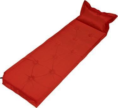 Trailblazer 9-Points Self-Inflatable Polyester Air Mattress With Pillow - RED - SILBERSHELL