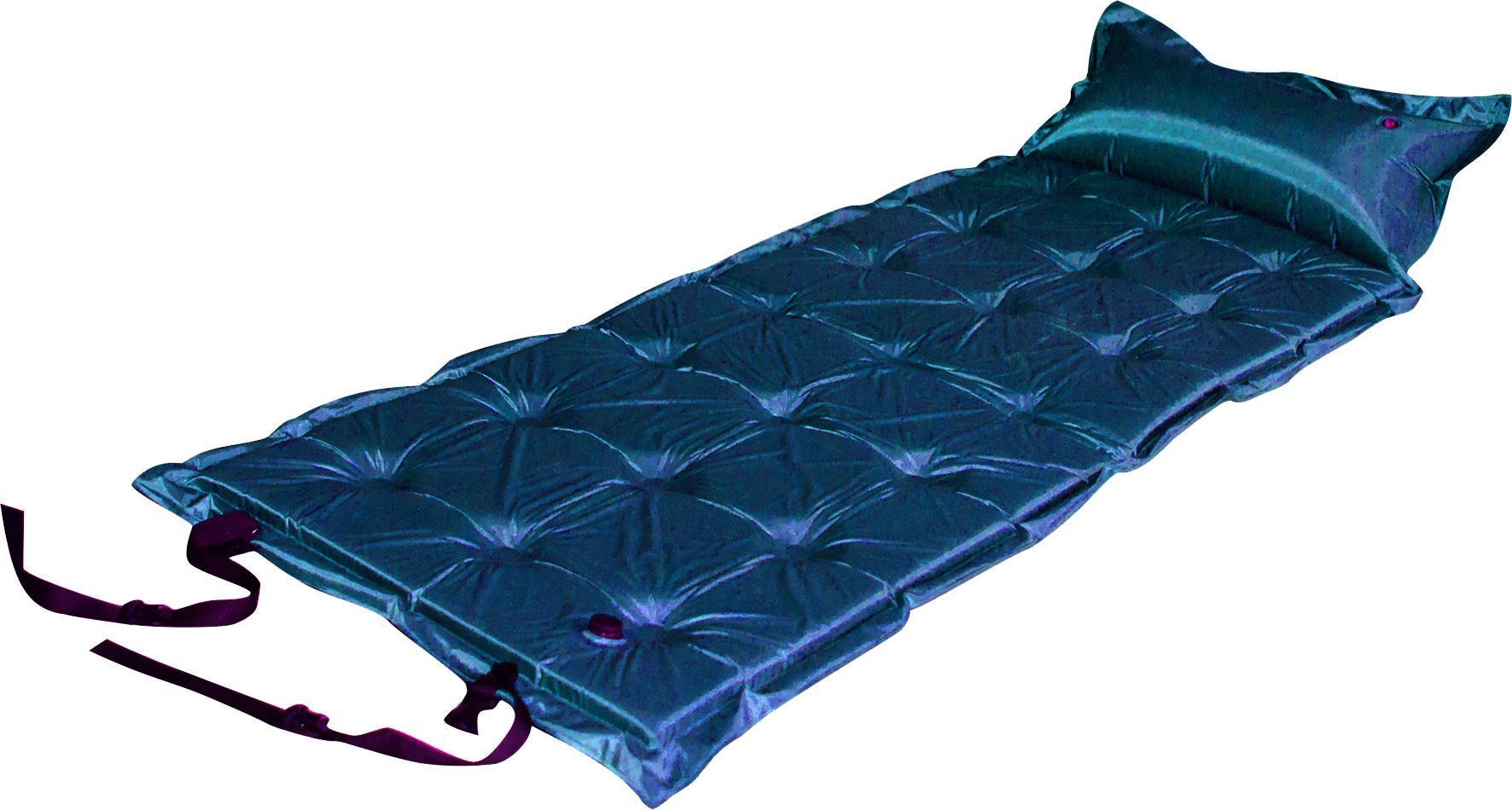Trailblazer 21-Points Self-Inflatable Satin Air Mattress With Pillow - DARK BLUE - SILBERSHELL