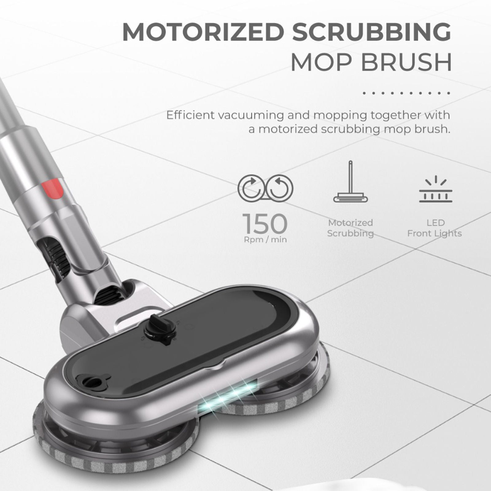 MyGenie X9 Cordless vacuum with mopping functionality - Grey - SILBERSHELL