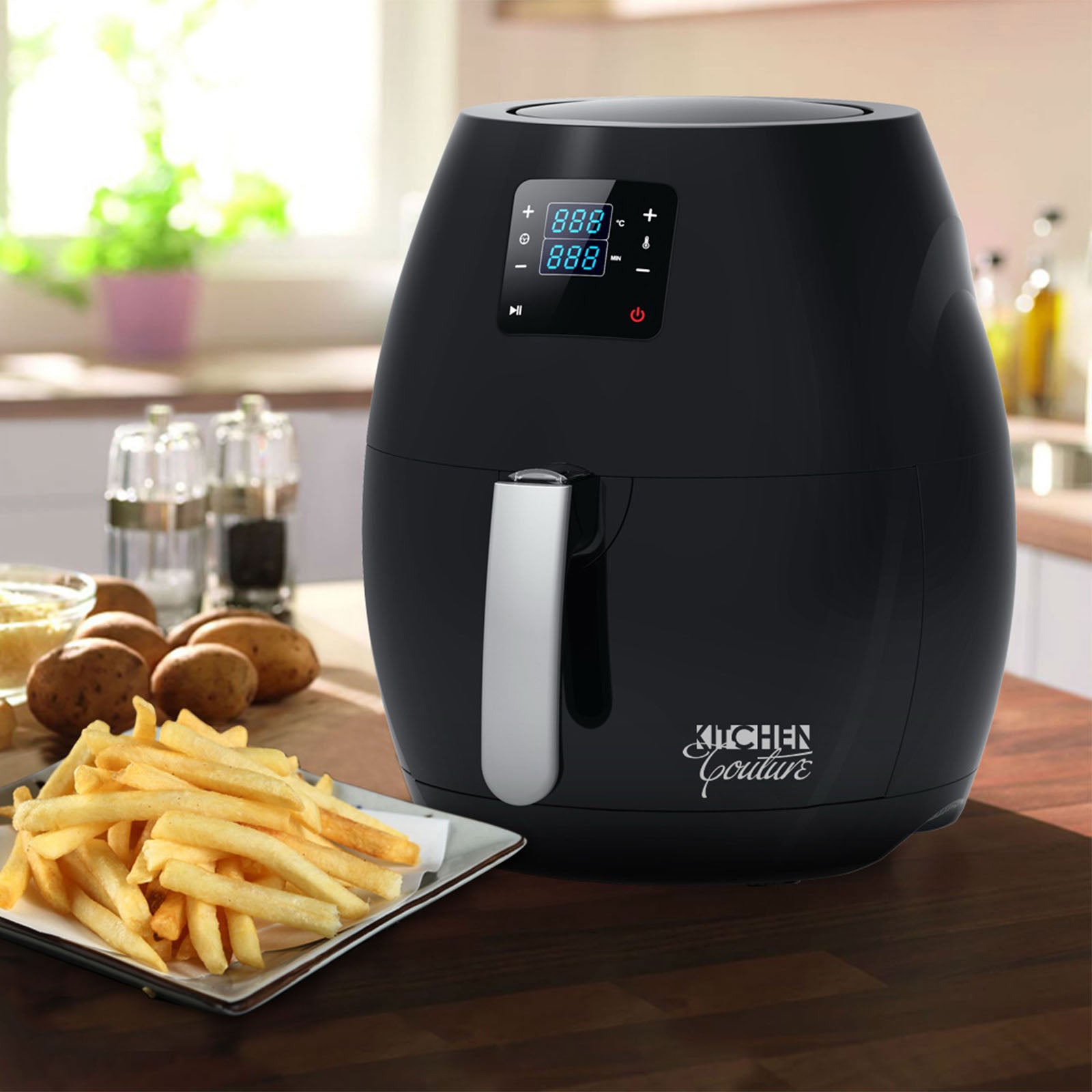Kitchen Couture 7L Air Fryer Digital Low Fat Oil Free Rapid Healthy Deep Cooker - SILBERSHELL