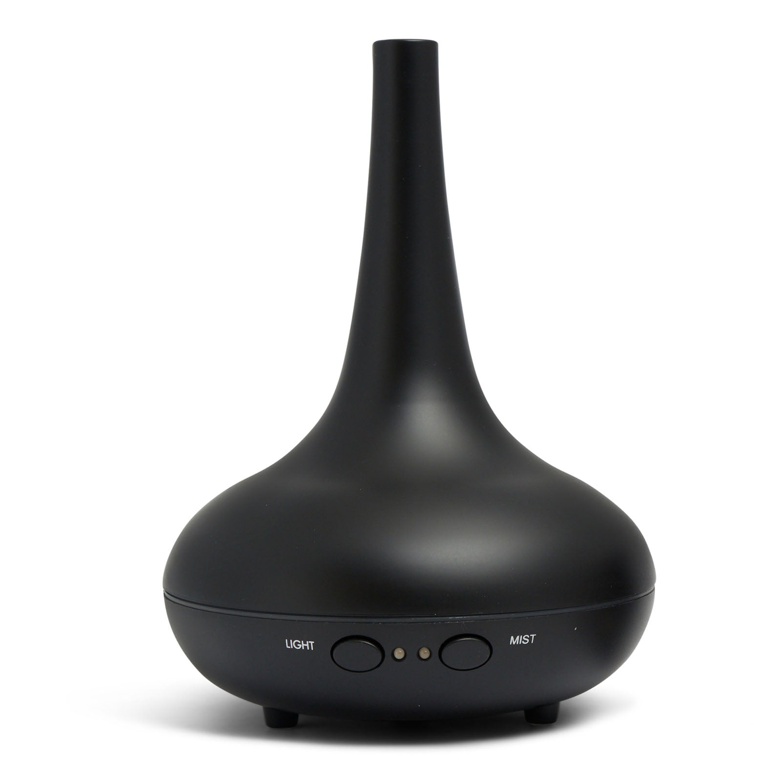 Essential Oil Diffuser Ultrasonic Humidifier Aromatherapy LED Light 200ML 3 Oils - Black - SILBERSHELL