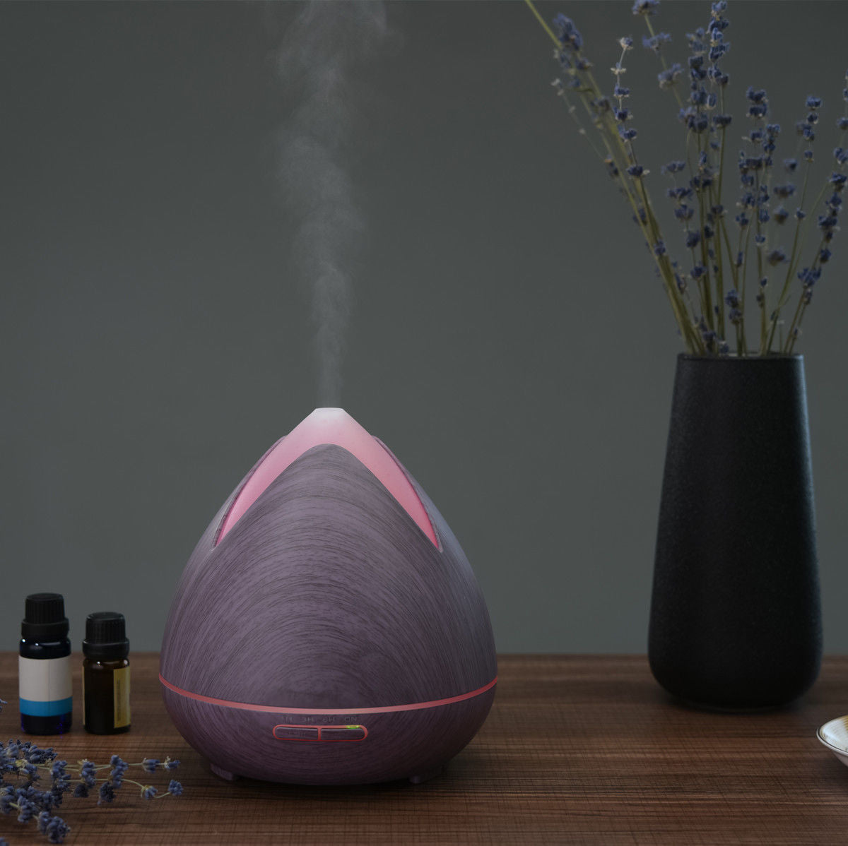 Essential Oils Ultrasonic Aromatherapy Diffuser Air Humidifier Purify 400ML - Violet - SILBERSHELL