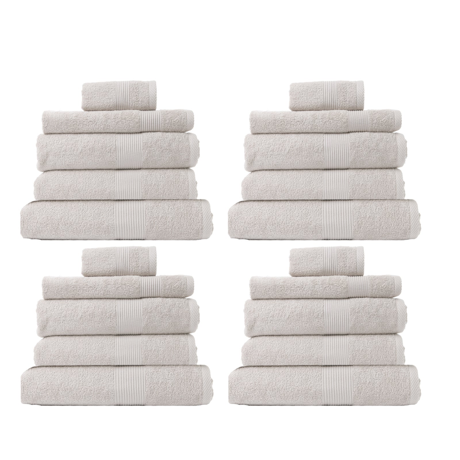 Royal Comfort 20 Piece Cotton Bamboo Towel Bundle Set 450GSM Luxurious Absorbent - Sea Holly - SILBERSHELL