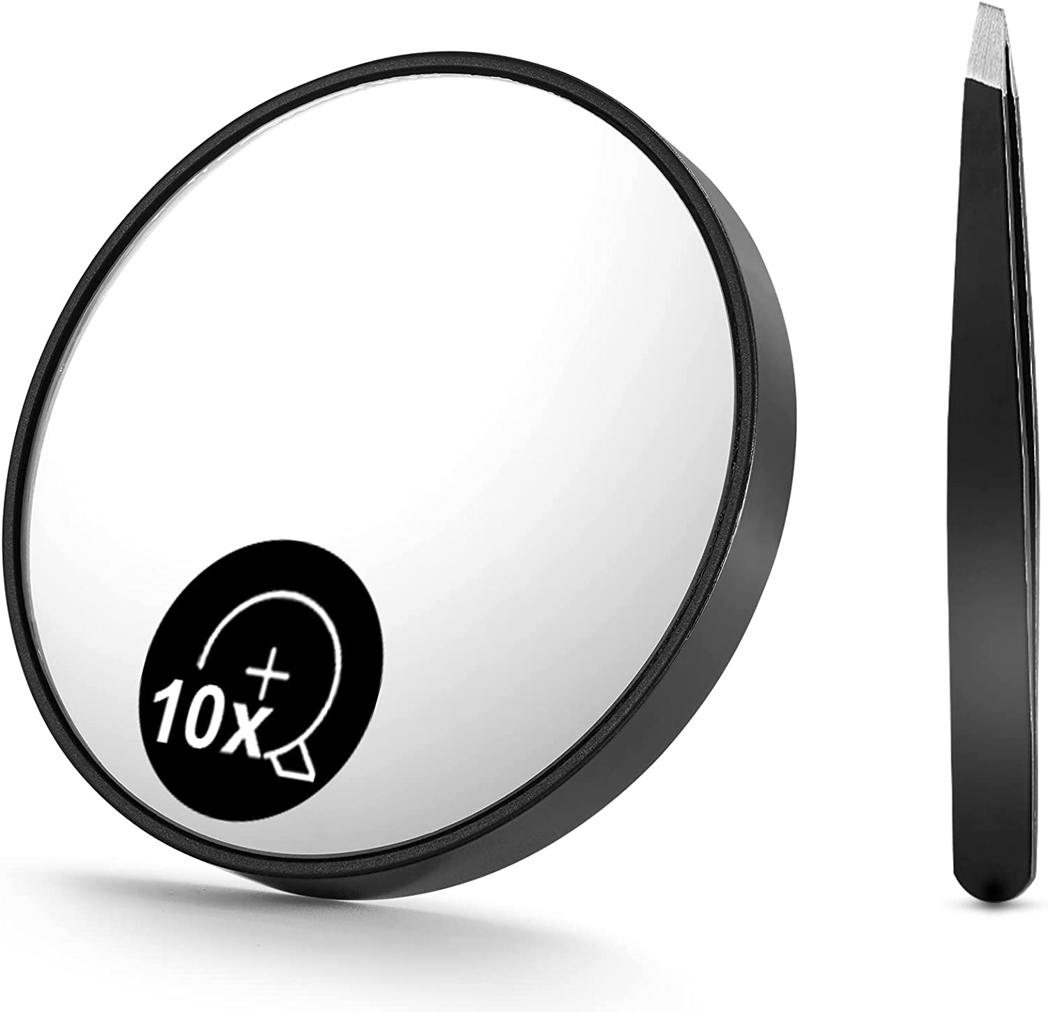 10X Magnifying Mirror and Eyebrow Tweezers Kit for Travel - SILBERSHELL