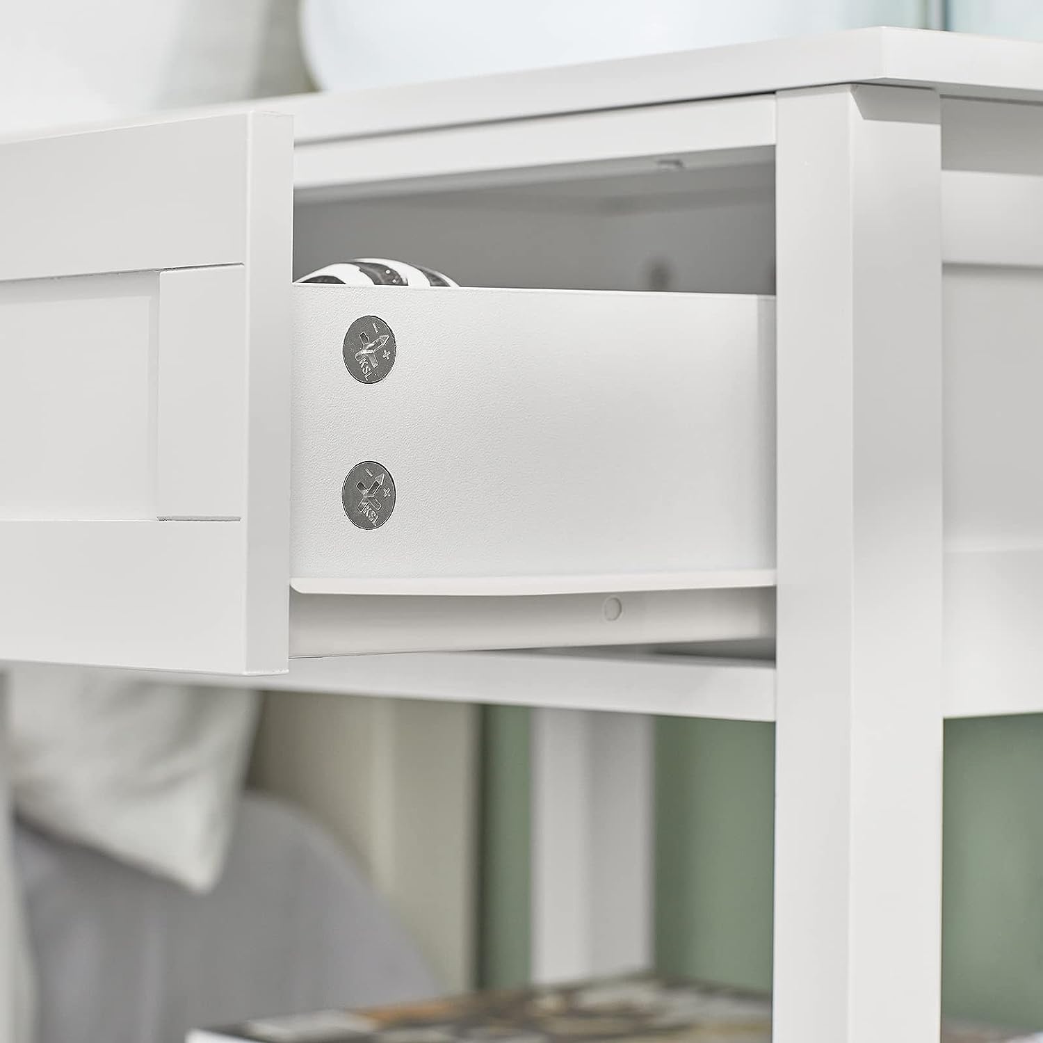 Bedside Table with Drawer Shelves - SILBERSHELL