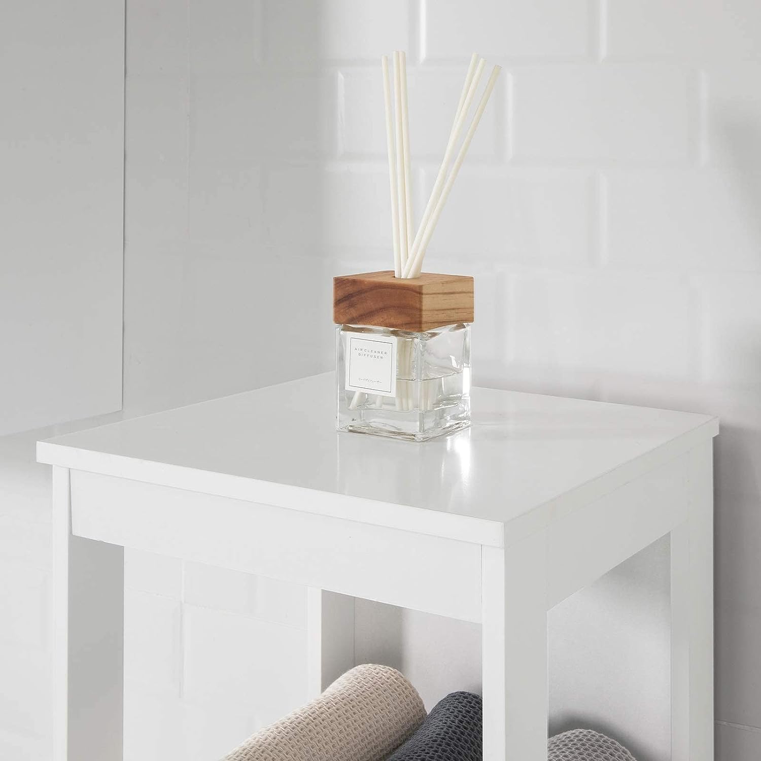 5 Tier Bathroom Shelf Cabinet, White - SILBERSHELL