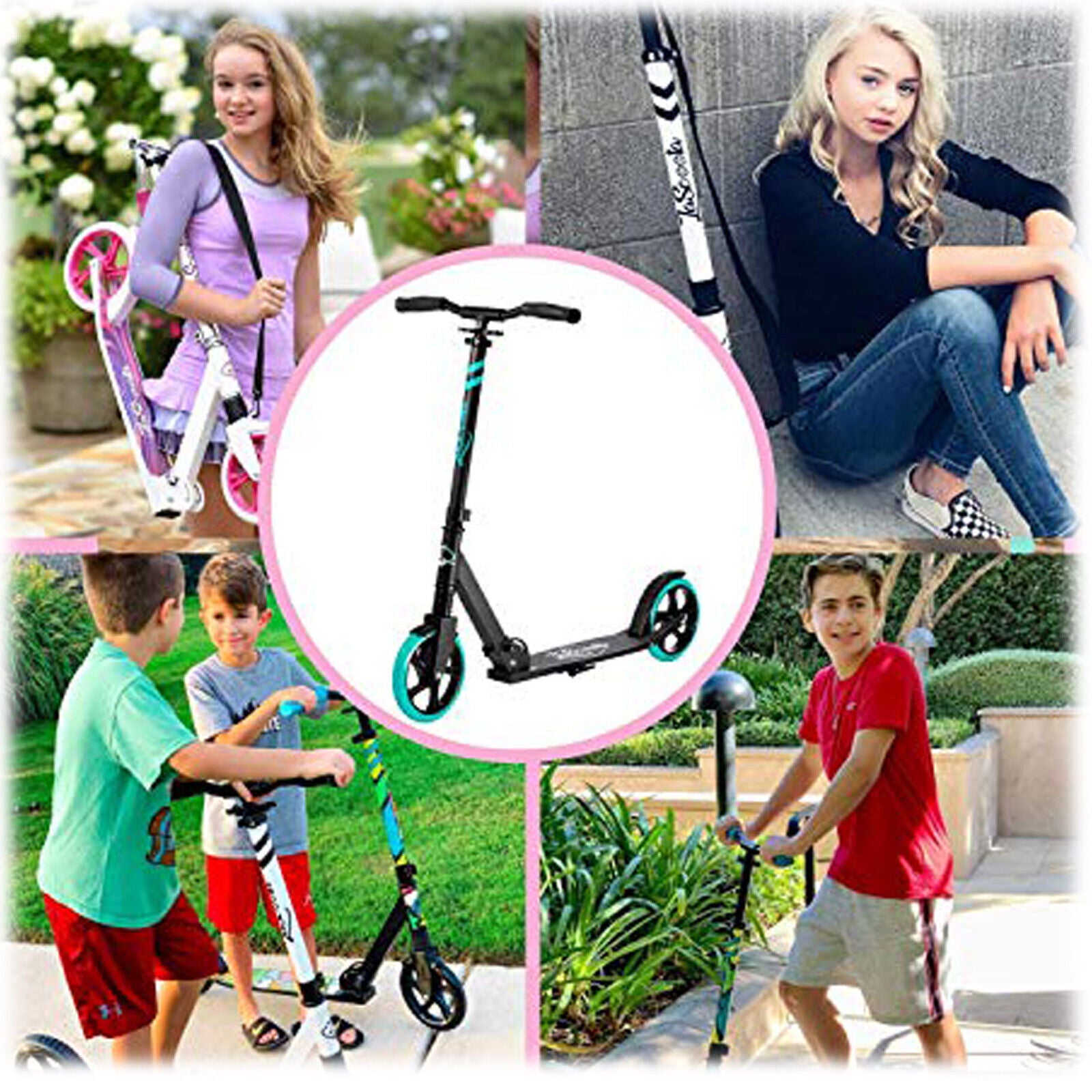 Lascoota Pulse Kick Push Commuter Scooter Teen Adult Plum - SILBERSHELL