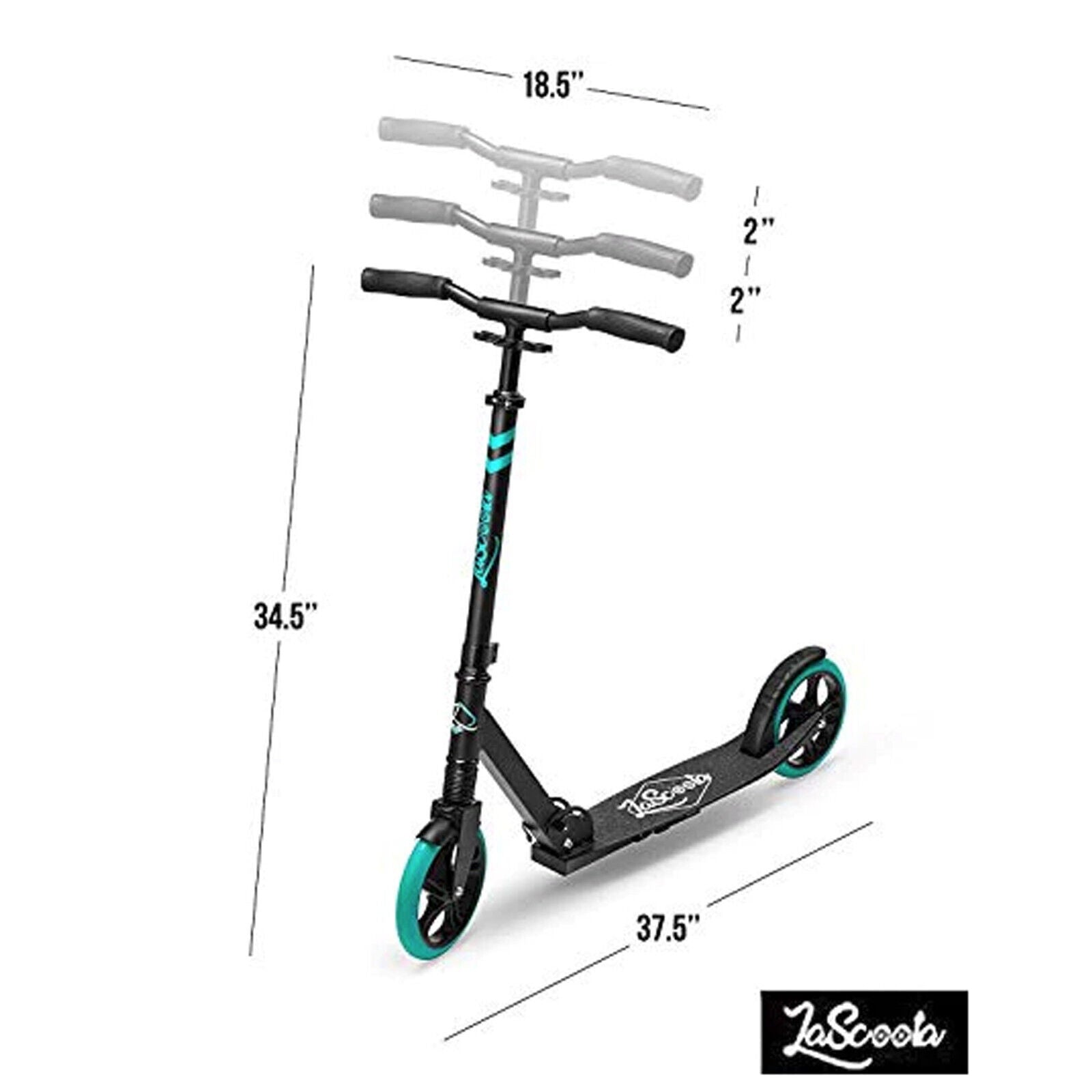 Lascoota Pulse Kick Push Commuter Scooter Teen Adult Graphic Black - SILBERSHELL