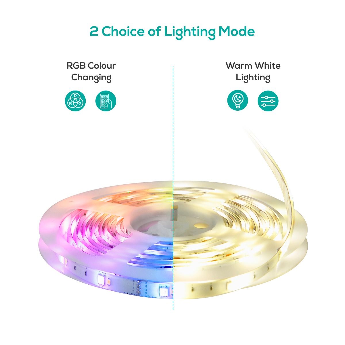 activiva 2m IP65 Smart RGB & Warm White LED Strip Lights - SILBERSHELL