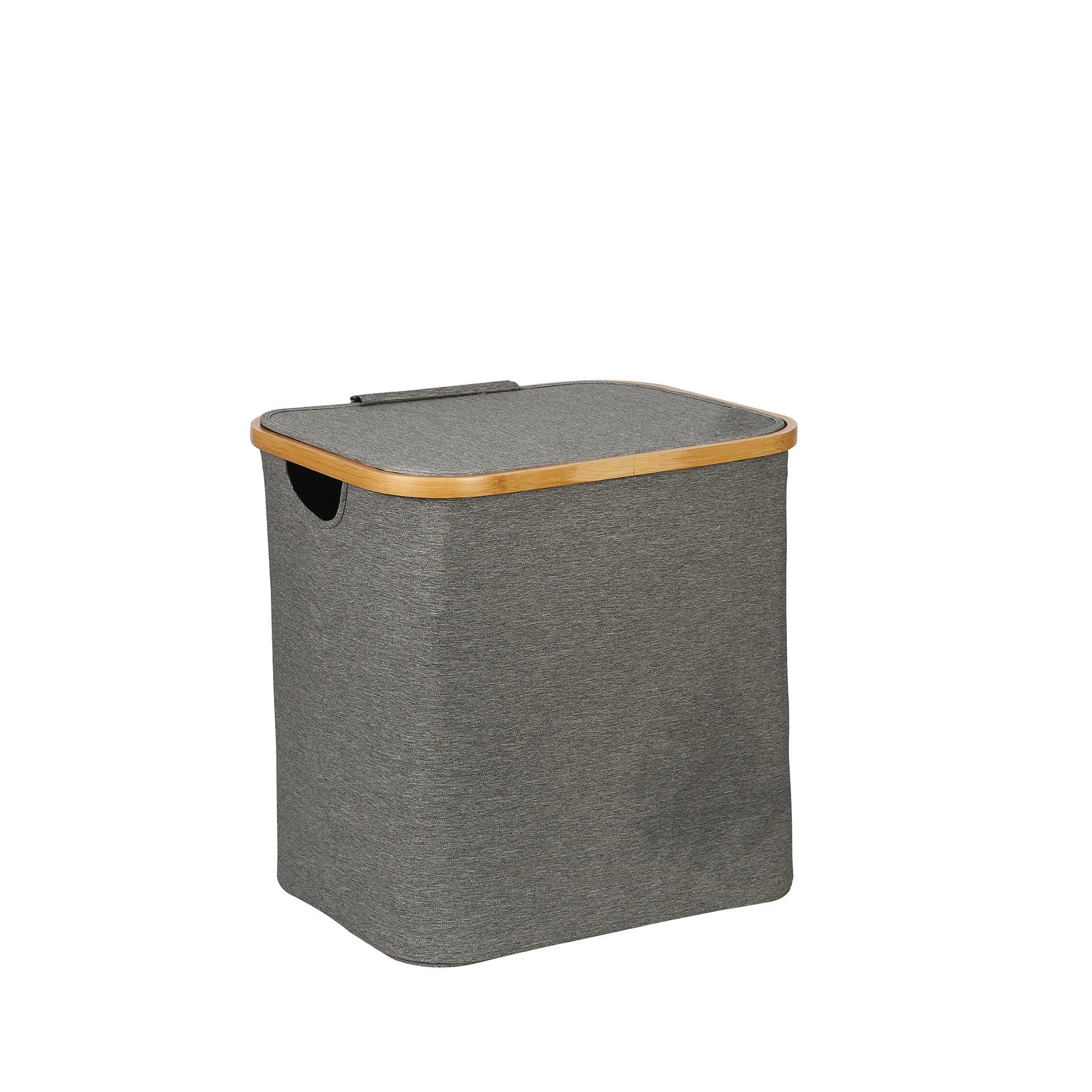 Ringle Bamboo Twin Laundry Hamper Foldable Storage Basket - SILBERSHELL