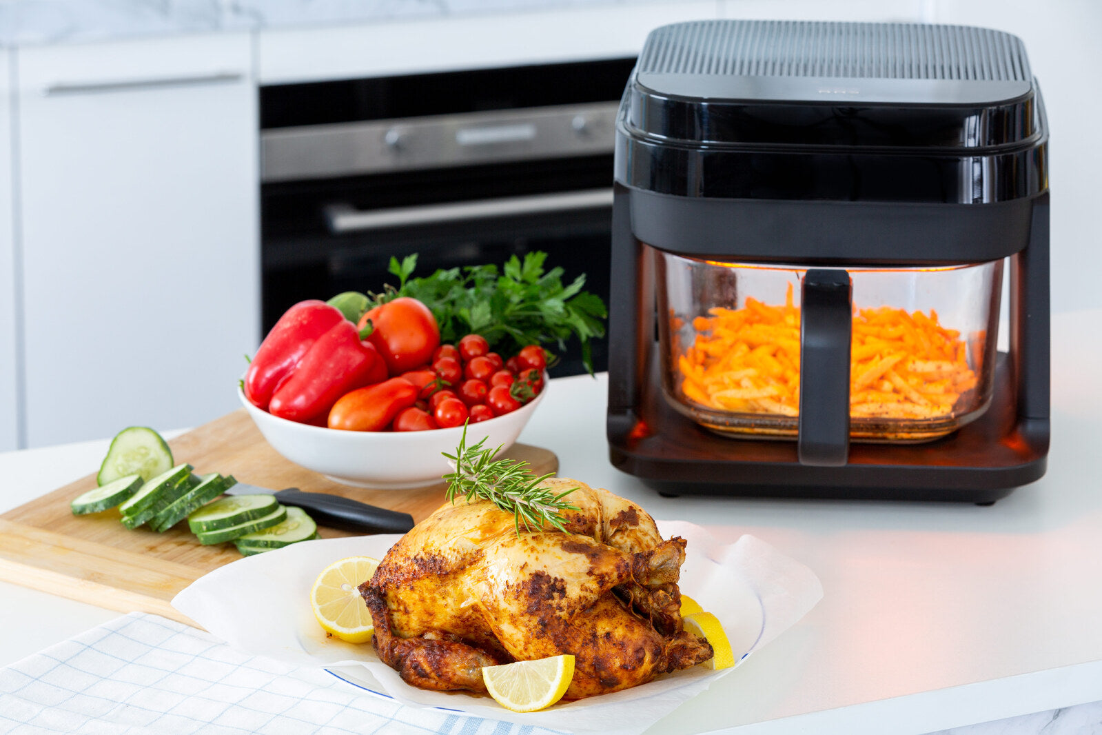 6.5L Glass Digital Air Fryer Oven, 1200W, >200°C, Easy Cleaning - SILBERSHELL