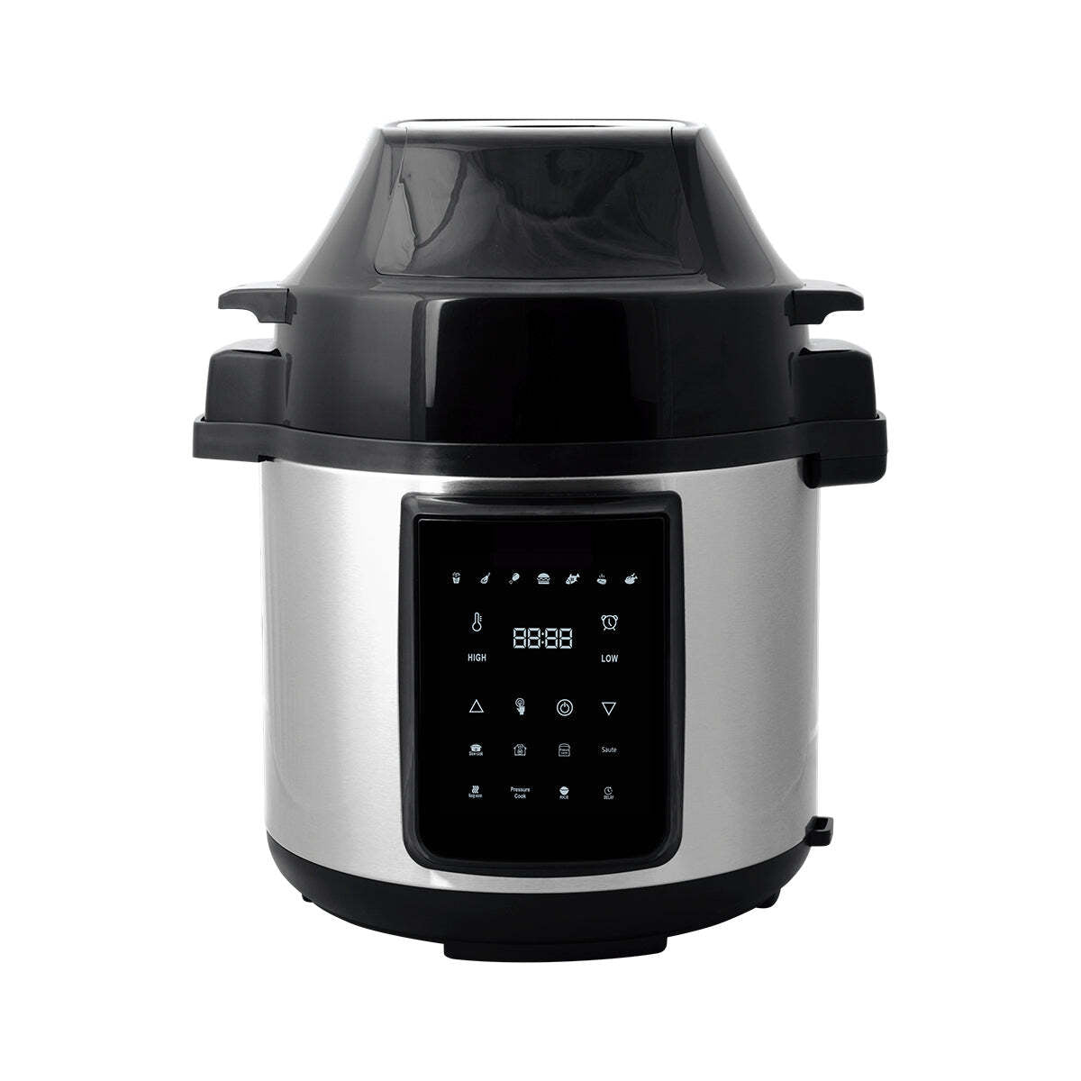 6L Air Fryer + Pressure Cooker (Silver) Kitchen Appliance - SILBERSHELL