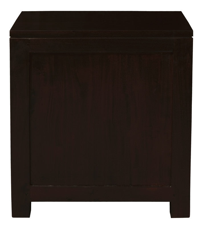 Amsterdam 2 Drawer Bedside Table (Chocolate) - SILBERSHELL