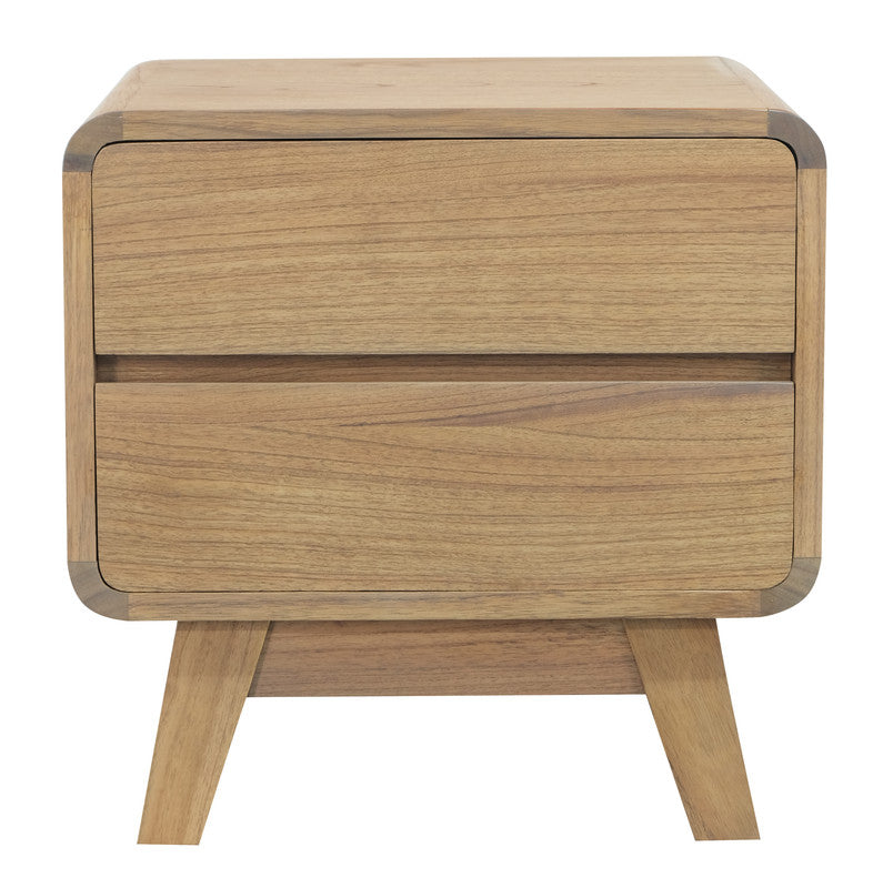 Providence 2 Drawer Bedside Table (Natural) - SILBERSHELL