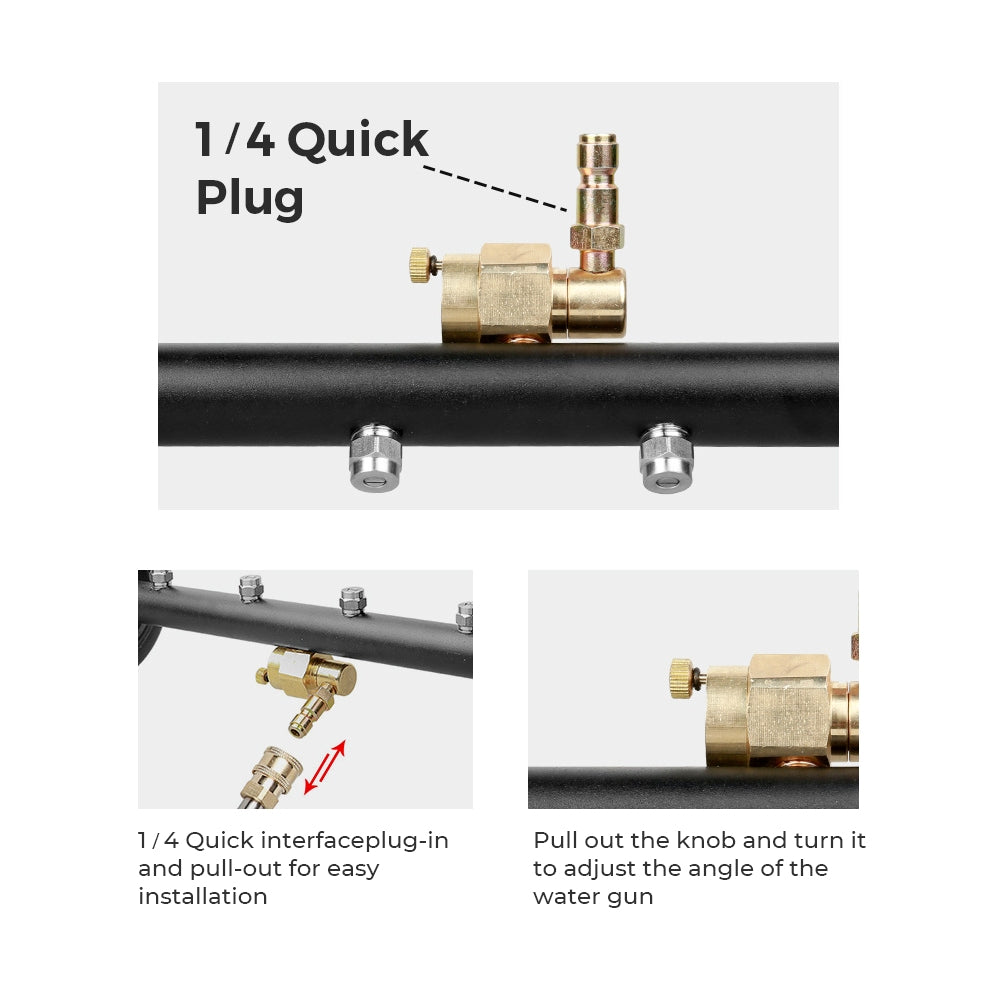 High Pressure Water Spray Broom Car Chassis Undercarriage Cleaner Washer 4000PSI - SILBERSHELL