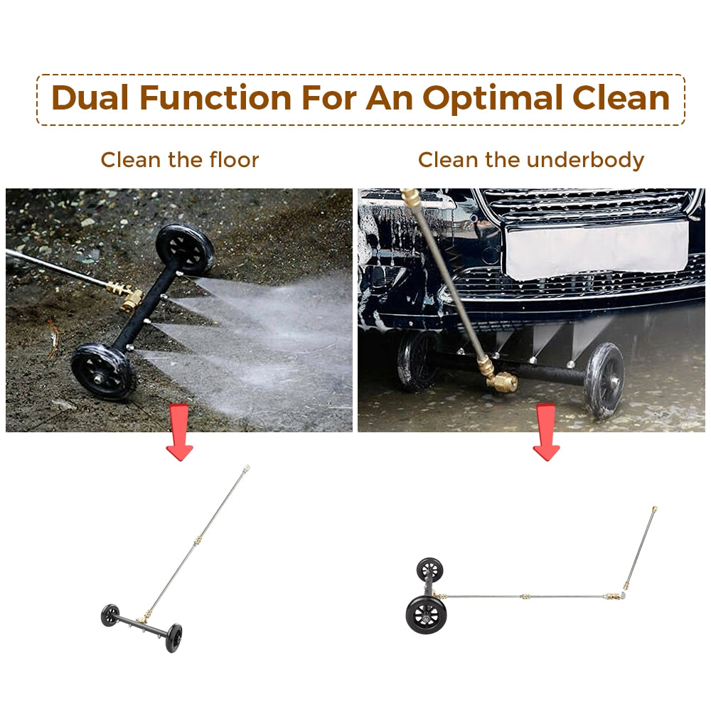 High Pressure Water Spray Broom Car Chassis Undercarriage Cleaner Washer 4000PSI - SILBERSHELL