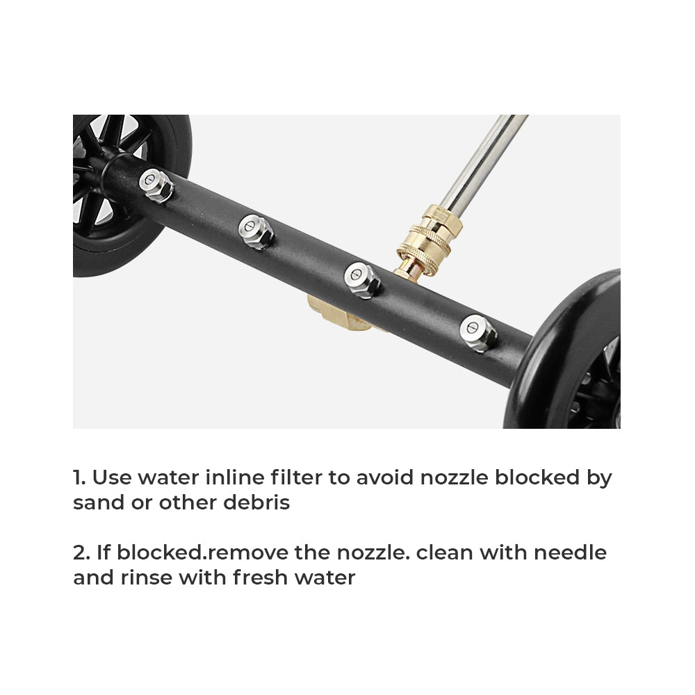 High Pressure Water Spray Broom Car Chassis Undercarriage Cleaner Washer 4000PSI - SILBERSHELL