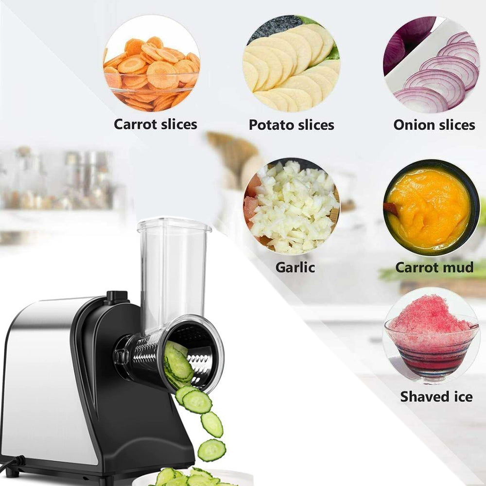 Electric Grater Vegetable Food Rotary Drum Grater Chopper Slicer - SILBERSHELL