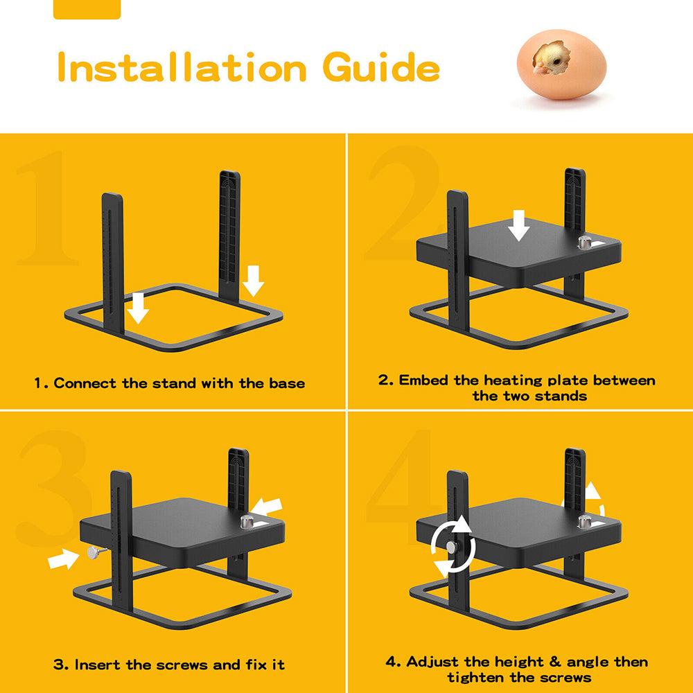 40 degrees celsius to 70 degrees celsius Adjustable Chick Brooder Heating Plate Chicken Coop Duck Poultry Brooder - SILBERSHELL