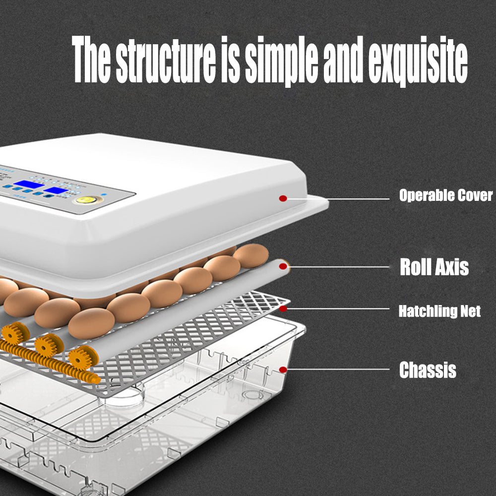 16 Egg Incubator Fully Automatic Digital Thermostat Chicken Eggs Poultry - SILBERSHELL