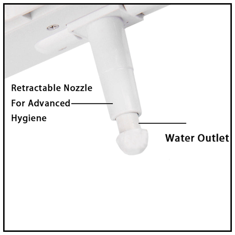 Toilet Bidet Seat Hygiene Water Wash Clean Unisex Easy Attachment Dual Nozzles - SILBERSHELL